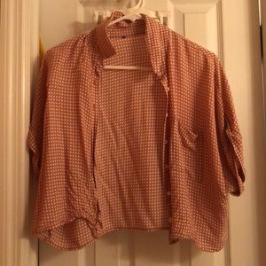 Pink Button Down Blouse